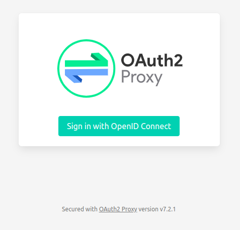OAuth2-Proxy login portal