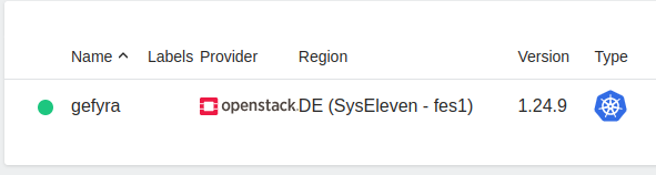 syseleven cluster settings