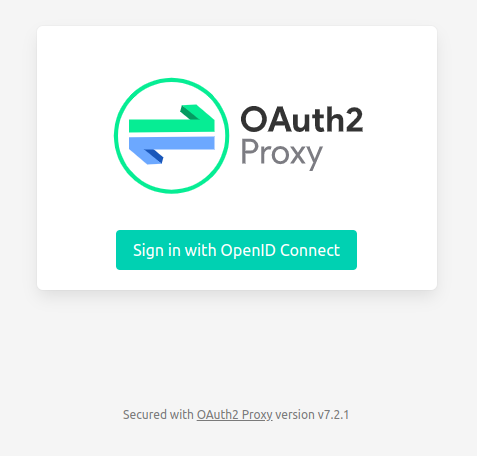 the oauth2-proxy login portal